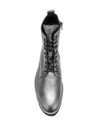 Женские серебряные кожаные ботинки на шнуровке от Högl