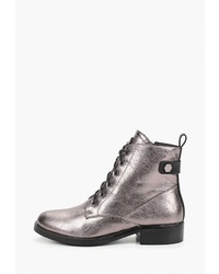Женские серебряные кожаные ботинки на шнуровке от Vivian Royal