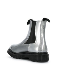 Мужские серебряные кожаные ботинки челси от Adieu Paris