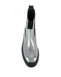 Мужские серебряные кожаные ботинки челси от Adieu Paris