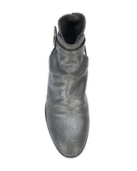 Мужские серебряные кожаные ботинки челси от Fiorentini+Baker