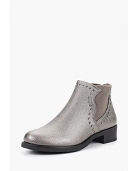 Женские серебряные кожаные ботинки челси от Ideal Shoes