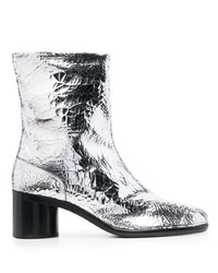 Мужские серебряные кожаные ботинки челси от Maison Margiela