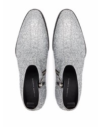 Мужские серебряные кожаные ботинки челси от Giuseppe Zanotti