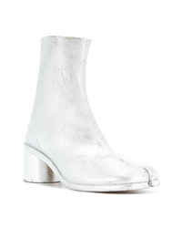 Мужские серебряные кожаные ботинки челси от Maison Margiela