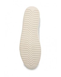 Женские серебряные кожаные кеды от Elsi