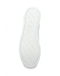 Женские серебряные кожаные кеды от GUESS