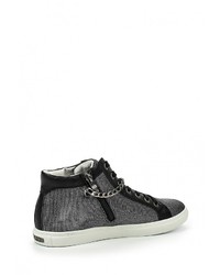 Женские серебряные кожаные кеды от Keddo