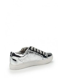 Женские серебряные кожаные кеды от Stella Rossa