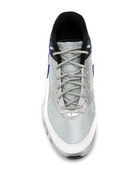 Мужские серебряные кожаные кроссовки от Nike
