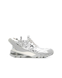 Мужские серебряные кожаные кроссовки от Calvin Klein 205W39nyc
