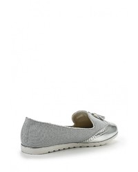 Женские серебряные кожаные лоферы от Anesia