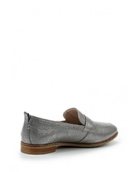 Женские серебряные кожаные лоферы от Clarks