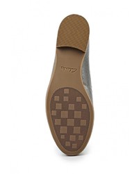 Женские серебряные кожаные лоферы от Clarks