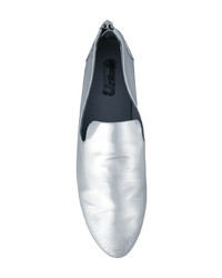 Женские серебряные кожаные лоферы от Marsèll