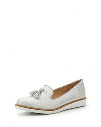 Женские серебряные кожаные лоферы от Guapissima