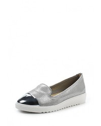 Женские серебряные кожаные лоферы от Jessy Ross