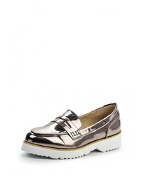 Женские серебряные кожаные лоферы от LOST INK