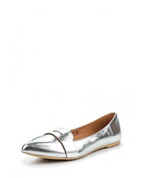 Женские серебряные кожаные лоферы от LOST INK