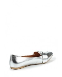 Женские серебряные кожаные лоферы от LOST INK