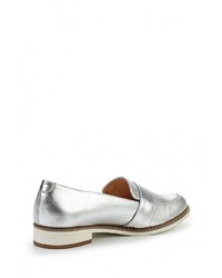 Женские серебряные кожаные лоферы от Wojas