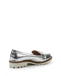 Женские серебряные кожаные лоферы от XTI