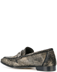 Женские серебряные кожаные мокасины от Paul Smith