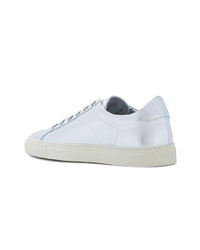 Мужские серебряные кожаные низкие кеды от Common Projects