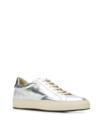 Мужские серебряные кожаные низкие кеды от Common Projects