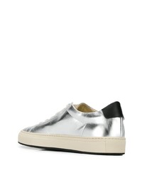 Мужские серебряные кожаные низкие кеды от Common Projects