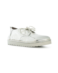 Женские серебряные кожаные оксфорды от Marsèll