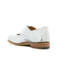 Женские серебряные кожаные оксфорды от Trickers