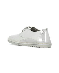 Женские серебряные кожаные оксфорды от Marsèll