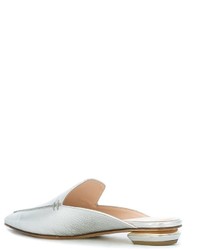 Серебряные кожаные сабо от Nicholas Kirkwood
