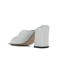Серебряные кожаные сабо от Sigerson Morrison