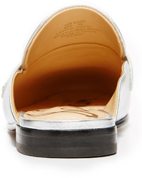 Серебряные кожаные сабо от Sam Edelman