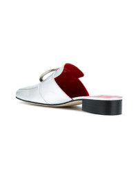 Серебряные кожаные сабо от Dorateymur