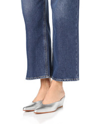 Серебряные кожаные сабо от Rachel Comey