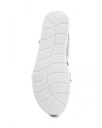 Серебряные кожаные сандалии на плоской подошве от Dali