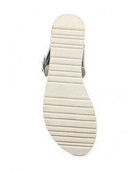 Серебряные кожаные сандалии на плоской подошве от Gioseppo