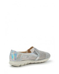 Женские серебряные кожаные слипоны от Anesia