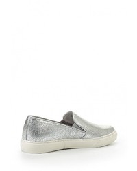 Женские серебряные кожаные слипоны от Bronx