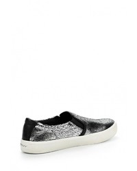 Женские серебряные кожаные слипоны от DKNY Active