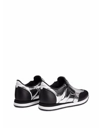 Мужские серебряные кожаные слипоны от Giuseppe Zanotti