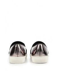 Женские серебряные кожаные слипоны от LOST INK