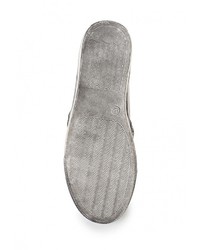 Женские серебряные кожаные слипоны от Sweet Shoes