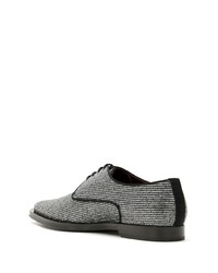 Серебряные кожаные туфли дерби от Dolce & Gabbana