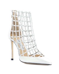 Серебряные кожаные туфли с вырезом от Jimmy Choo