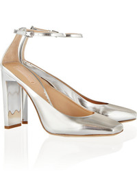 Серебряные кожаные туфли от Reed Krakoff