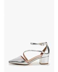 Серебряные кожаные туфли от La Bottine Souriante